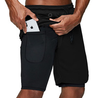Szorty do biegania męskie 2 w 1 dwupokładowe sportowe spodenki gimnastyczne szybkie suche Fitness Jogging krótkie spodnie trening treningowy letnie męskie spodenki 5